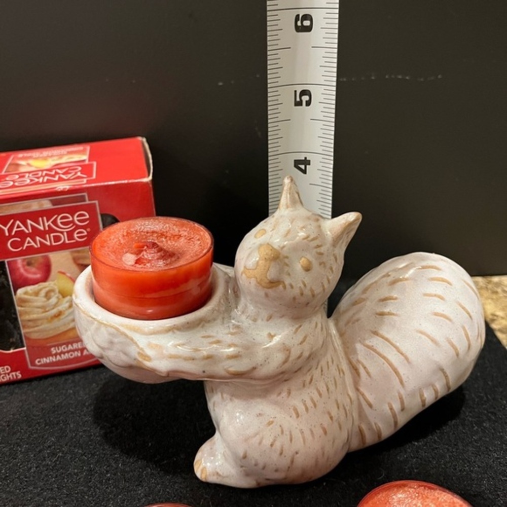 Ceramic Squirrel holder with Sugared Cinnamon Apple tea lights. - Picture 10 of 11